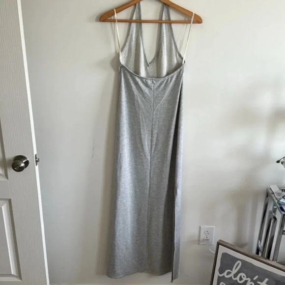 Anthropologie Saturday Sunday gray stretchy pullover Halter Maxi Dress sz small - Picture 6 of 8